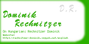 dominik rechnitzer business card